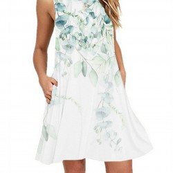 women's sleeveless floral dress  HF0119-04-01