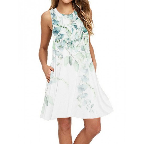 women's sleeveless floral dress  HF0119-04-01