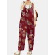 Tribal Flower Print Wide Leg Jumpsuit For Women