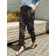 Women 100  Cotton Plants And Flowers Printing Maxi Length Pants